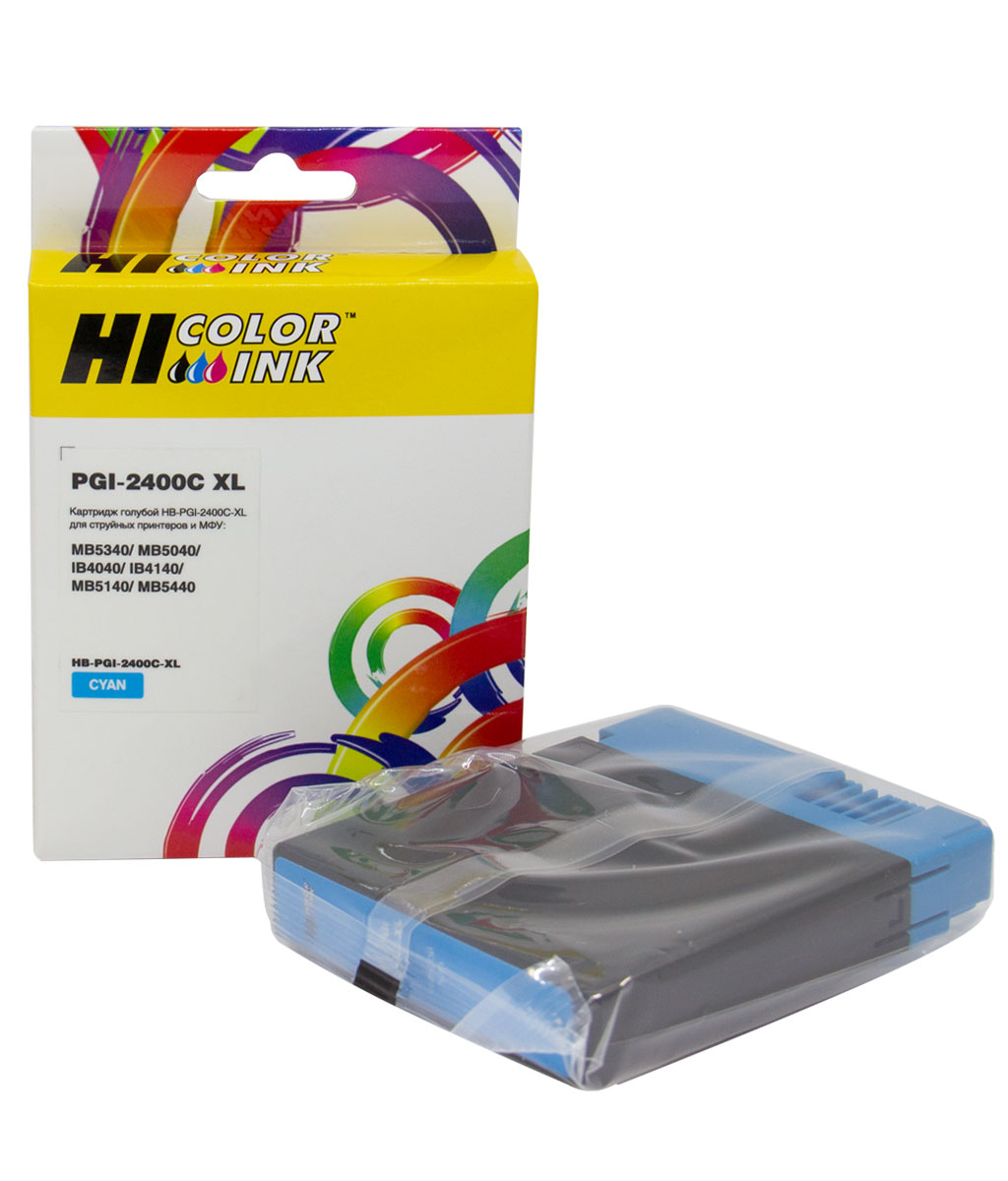 Картридж Hi-Black (PGI-2400XLC) для Canon MAXIFY iB4040/ МВ5040/ МВ5340, Cyan (Hi-Black)