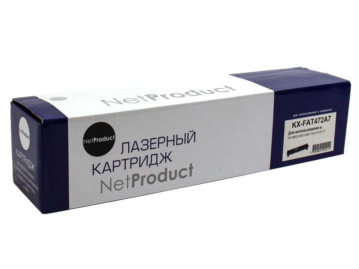 Тонер-картридж NetProduct (N-KX-FAT472A7) для Panasonic KX-MB2110/2130/2170, 2K (NetProduct)