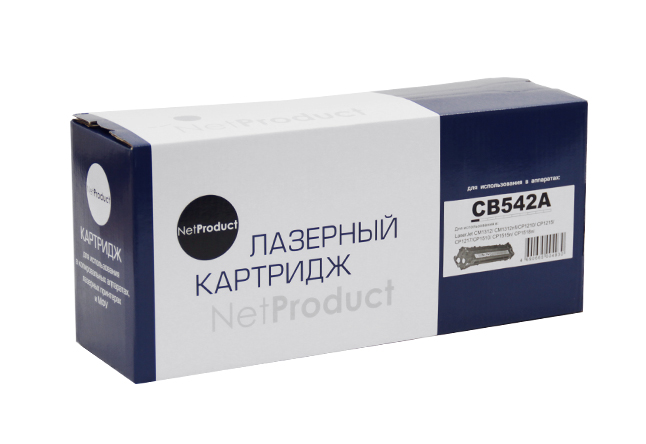 Картридж NetProduct (N-CB542A) для HP CLJ CM1300/CM1312/CP1210/CP1215, Y, 1,5K (NetProduct)