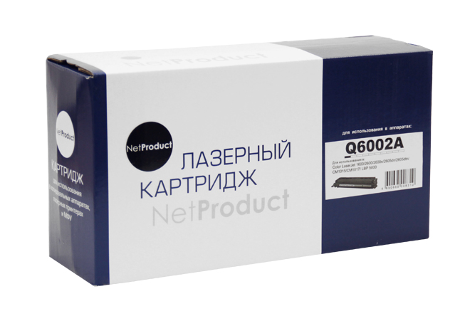 Картридж NetProduct (N-Q6002A) для HP CLJ 1600/2600/2605, Восстановленный, Y, 2K (NetProduct)