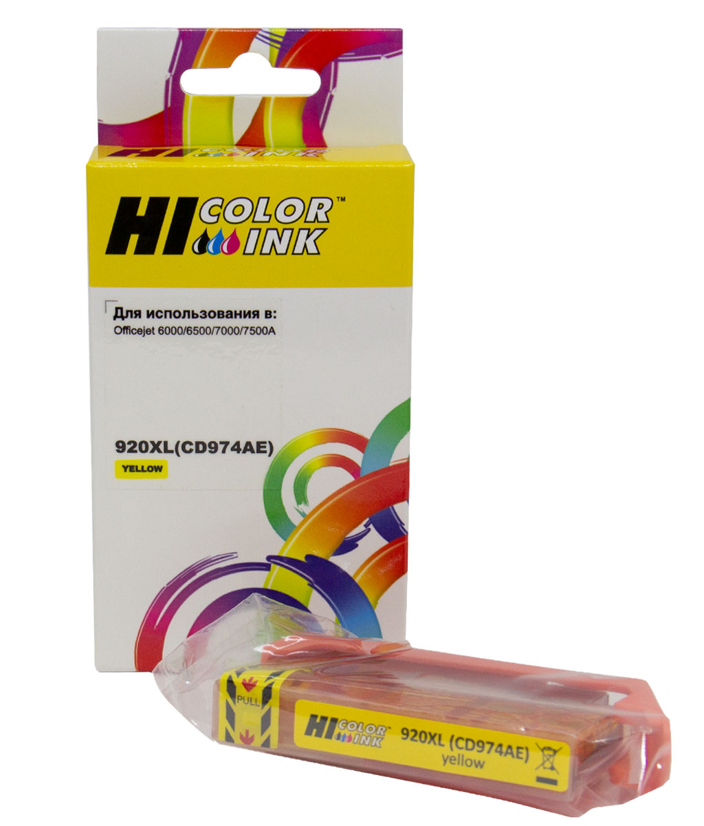 Картридж Hi-Black (HB-CD974AE) для HP Officejet 6000/6500/7000, №920XL, Y (Hi-Black)