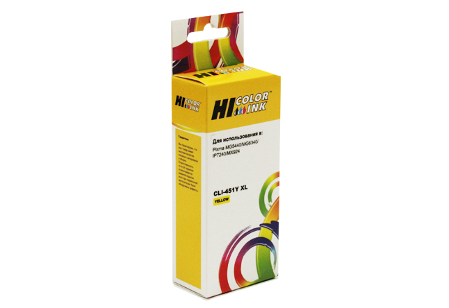 Картридж Hi-Black (HB-CLI-451XL-Y) для Canon PIXMA iP7240/MG6340/MG5440, Y (Hi-Black)