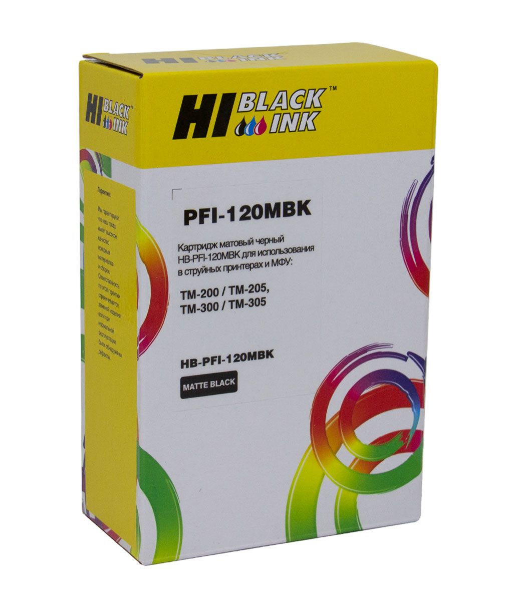 Картридж Hi-Black (PFI-120MBK) для Canon TM-200/205/300/305, matte black (Hi-Black)