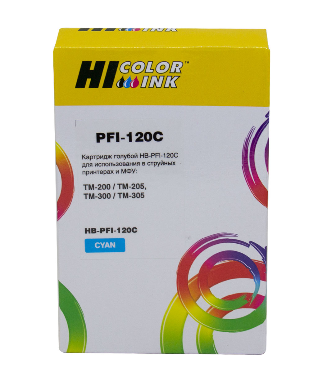 Картридж Hi-Black (PFI-120C) для Canon TM-200/205/300/305, C (Hi-Black)
