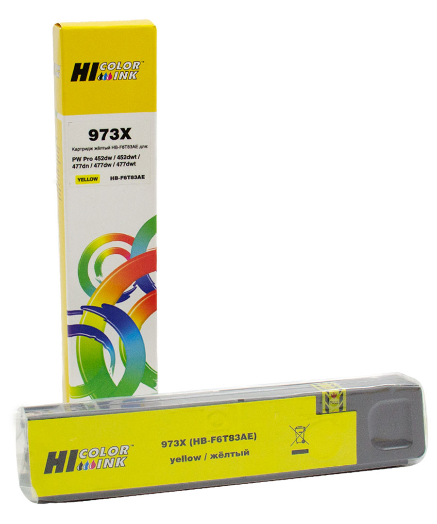Картридж Hi-Black (F6T83AE) для HP PW Pro477dw/452dw, 973X, Y (Hi-Black)