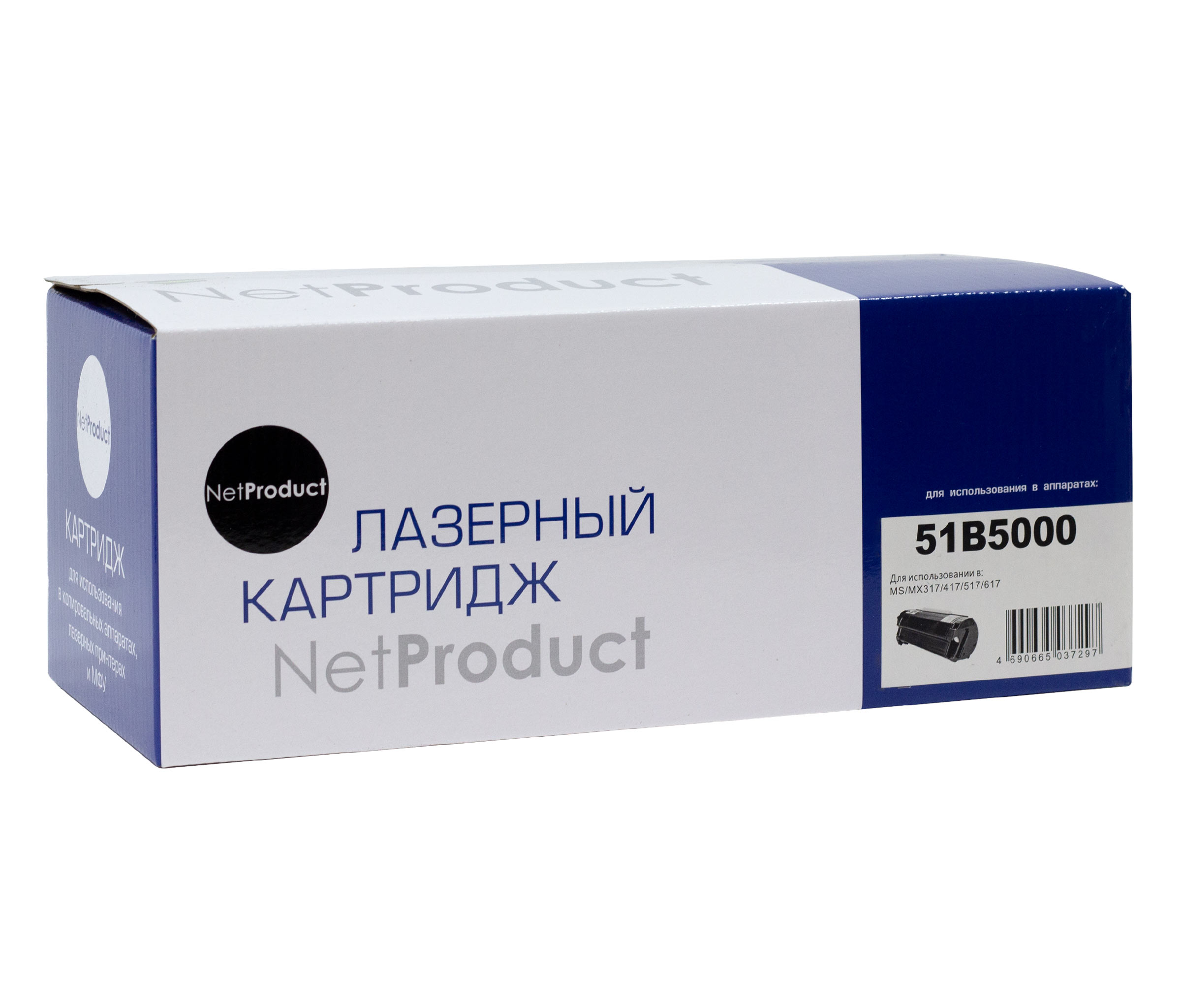 Тонер-картридж NetProduct (N-51B5000) для Lexmark MS/MX317/417/517/617, 2,5K (NetProduct)