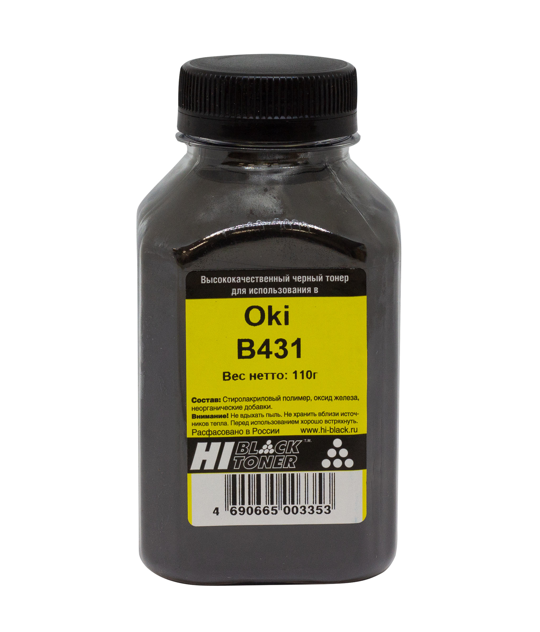 Тонер Hi-Black для Oki B431, Bk, 110 г, банка (Hi-Black)