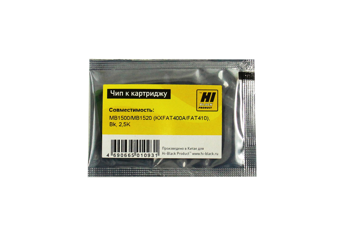 Чип Hi-Black к картриджу Panasonic MB1500/MB1520 (KX-FAT400A/FAT410), Bk, 2,5K (Hi-Black)