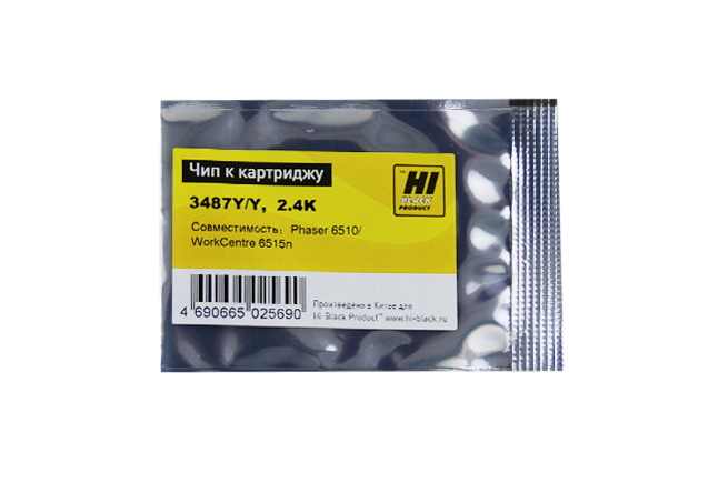 Чип Hi-Black к картриджу Xerox Phaser 6510/WC 6515 (106R03487), Y, 2,4K (Hi-Black)