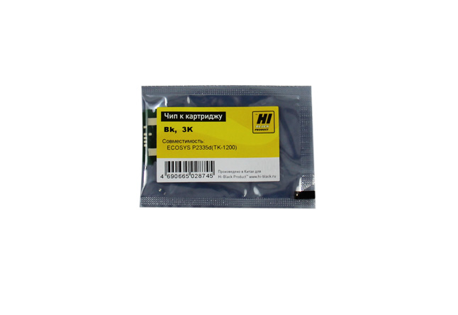 Чип Hi-Black к картриджу Kyocera ECOSYS P2335d (TK-1200), Bk, 3K (Hi-Black)