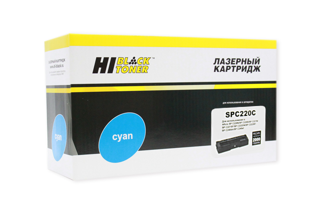 Картридж Hi-Black (HB-SPC220C) для Ricoh Aficio SPC220DN/C221DN/C222SF/C240DN, C, 2K (Hi-Black)