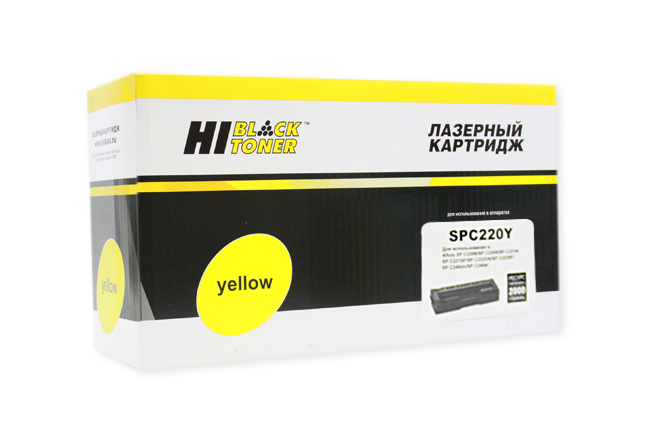Картридж Hi-Black (HB-SPC220Y) для Ricoh Aficio SPC220DN/C221DN/C222SF/C240DN, Y, 2K (Hi-Black)