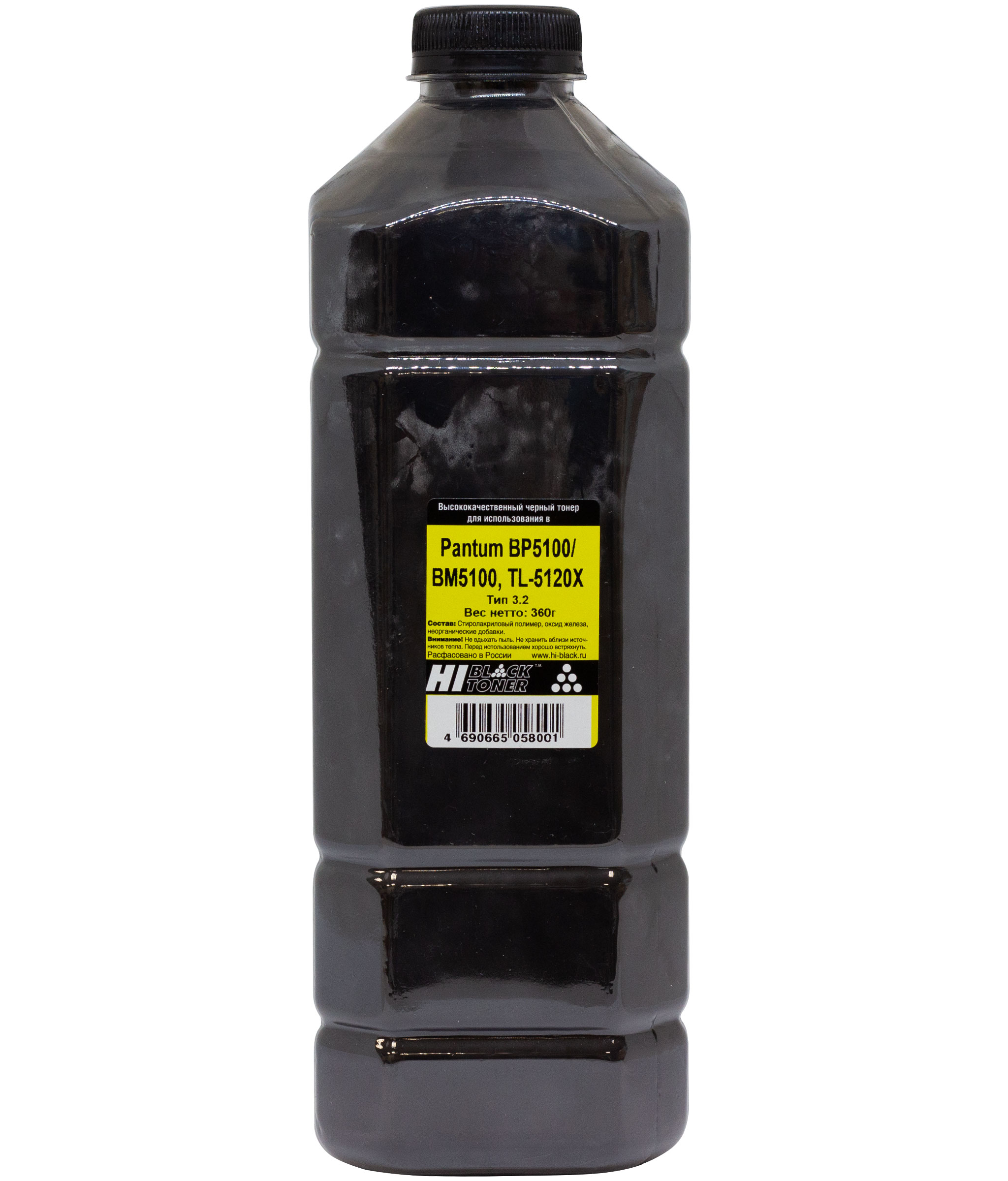 Тонер Hi-Black для Pantum BP5100/BM5100, TL-5120Х, Тип 3.2, Bk, 360 г, канистра (Hi-Black)