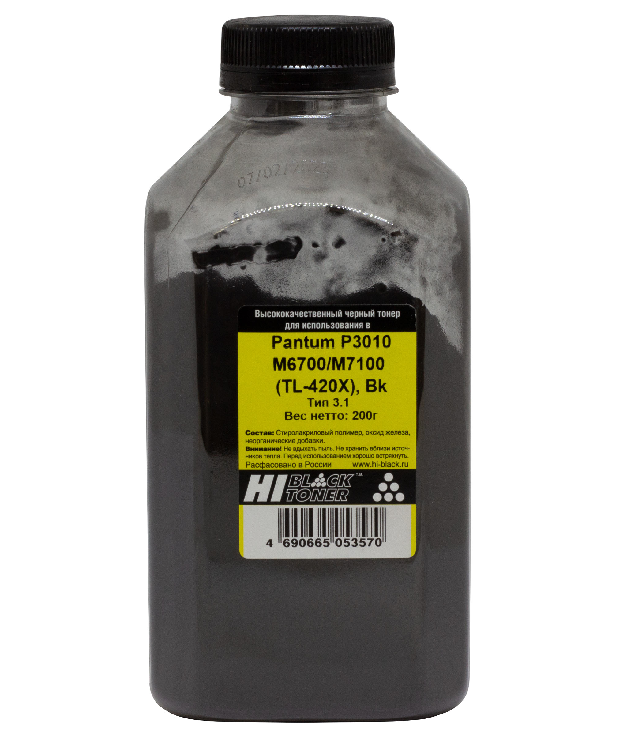 Tонер Hi-Black для Pantum P3010/M6700/M7100 (TL-420X), Bk, Тип 3.1, 200 г, банка (Hi-Black)