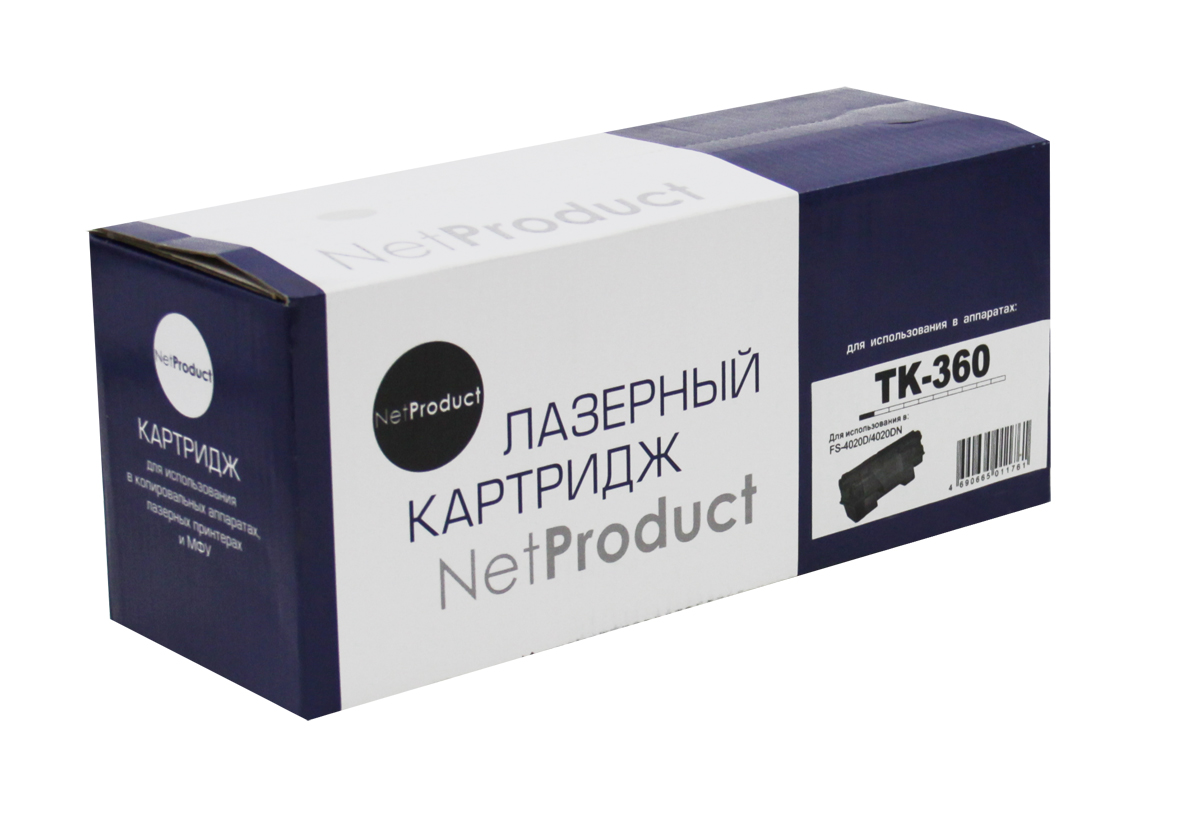 Тонер-картридж NetProduct (N-TK-360) для Kyocera FS-4020, 20K
