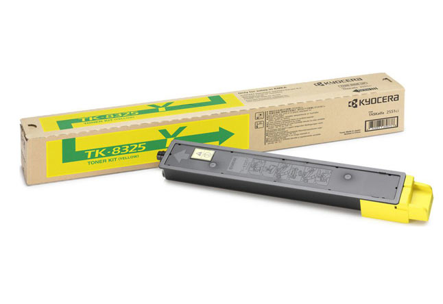 Тонер-картридж TK-8325Y Kyocera TASKalfa 2551ci, 12К (O) жёлтый 1T02NPANL0 (Original)