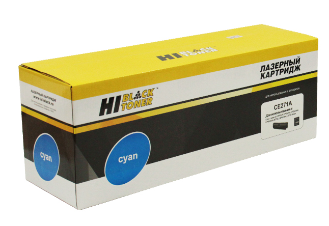 Картридж Hi-Black (HB-CE271A) для HP CLJ CP5520/5525/Enterprise M750, Восстанов, C, 15K (Hi-Black)