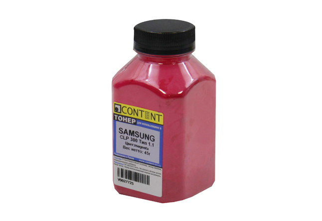 Тонер Content для Samsung CLP-300, Тип 1.1, M, 45 г, банка (Content)