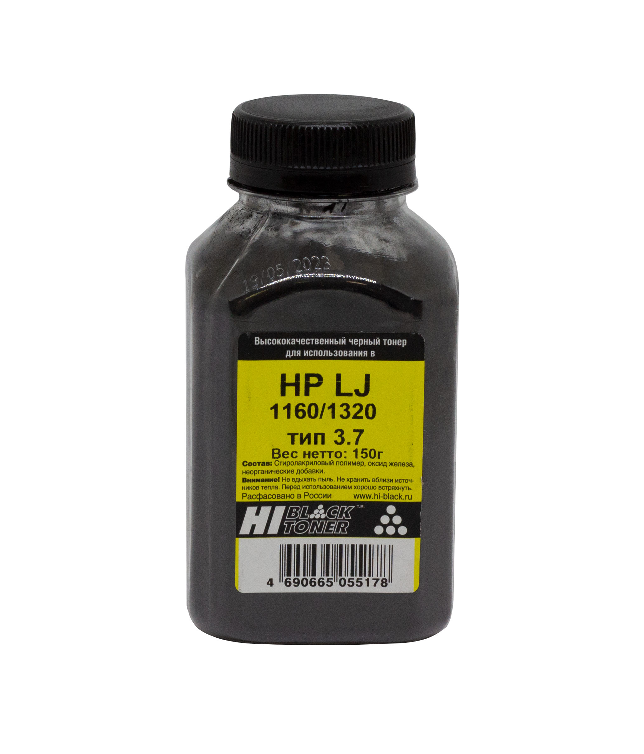 Тонер Hi-Black для HP LJ 1160/1320, Тип 3.7, Bk, 150 г, банка (Hi-Black)