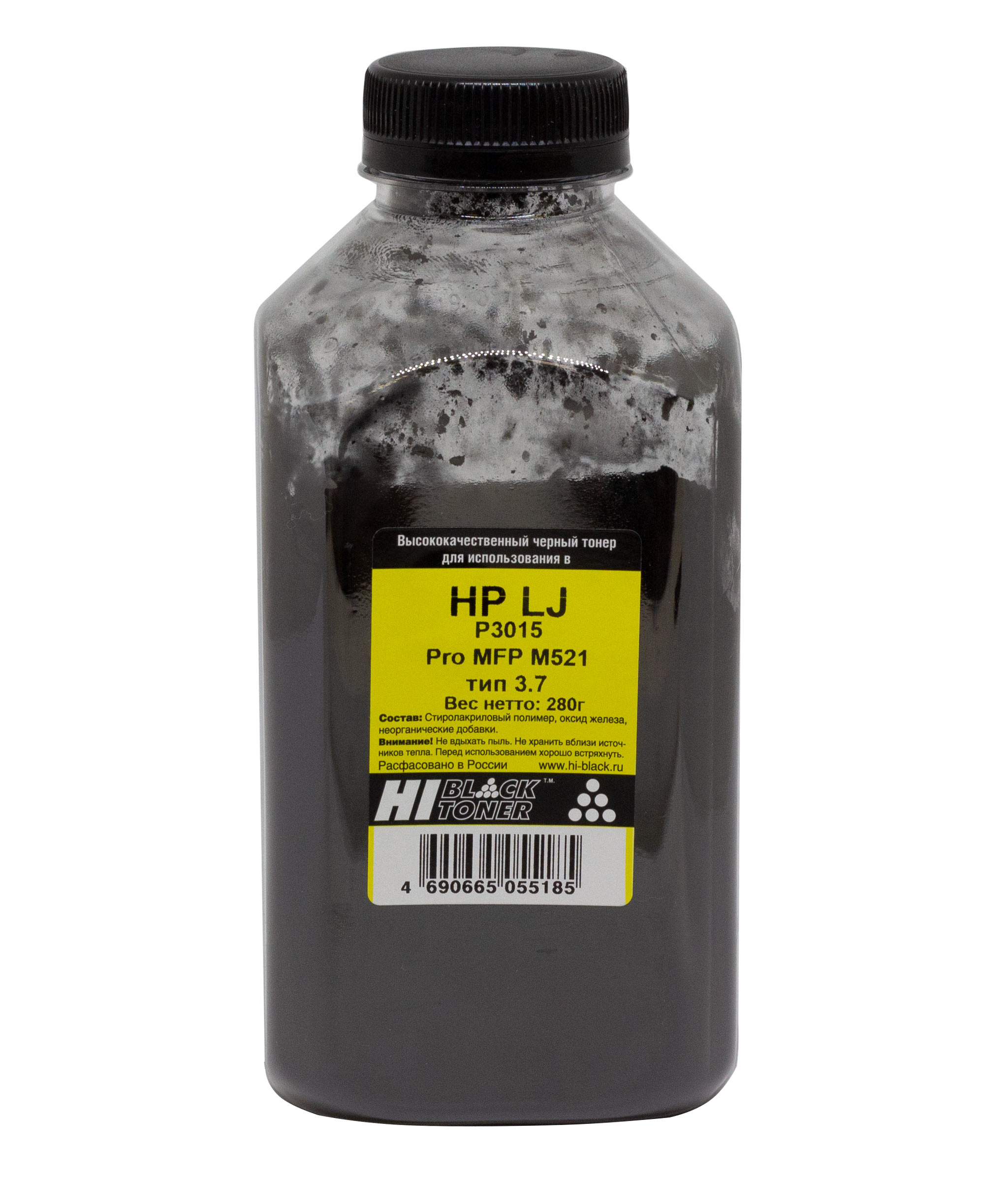 Тонер Hi-Black для HP LJ P3015/Pro MFP M521, Тип 3.7, Bk, 280 г, банка (Hi-Black)