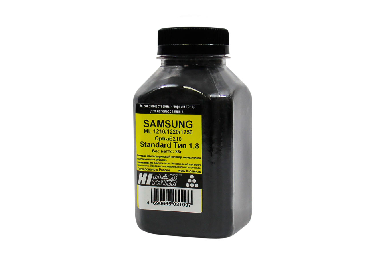 Тонер Hi-Black для Samsung ML-1210/1220/1250/OptraE210, Standard, Тип 1.8, Bk, 85 г, банка (Hi-Black)