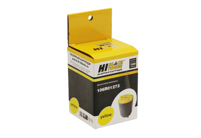 Тонер-картридж Hi-Black (HB-106R01273) для Xerox Phaser 6110, Y, 1K (Hi-Black)
