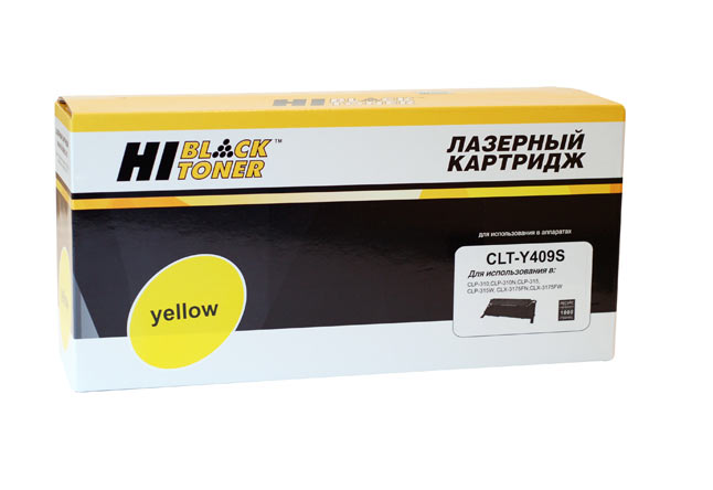 Тонер-картридж Hi-Black (HB-CLT-Y409S) для Samsung CLP-310/315/CLX-3170fn/3175, Y, 1K (Hi-Black)