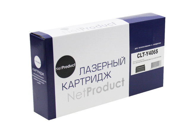 Тонер-картридж NetProduct (N-CLT-Y406S) для Samsung CLP-360/365/368/CLX-3300/3305, Y, 1K (NetProduct)