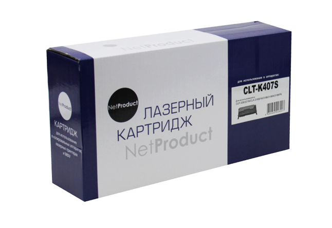 Тонер-картридж NetProduct (N-CLT-K407S) для Samsung CLP-320/320n/325/CLX-3185, Bk, 1,5K (NetProduct)