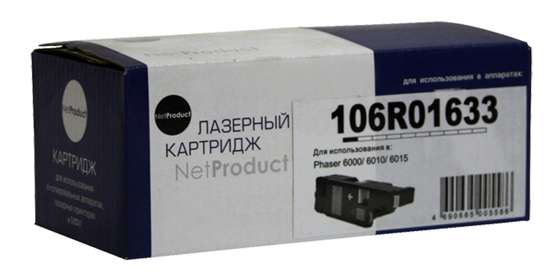 Тонер-картридж NetProduct (N-106R01633) для Xerox Phaser 6000/6010/WC6015, Y, 1K (NetProduct)