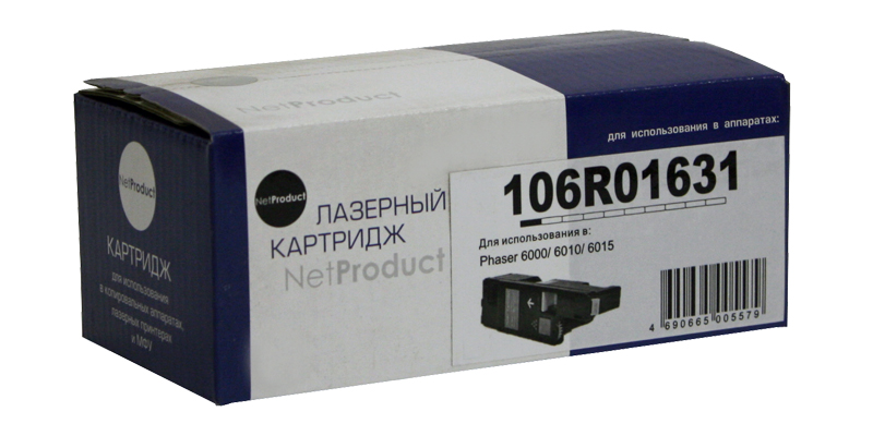 Тонер-картридж NetProduct (N-106R01631) для Xerox Phaser 6000/6010/WC6015, C, 1K (NetProduct)