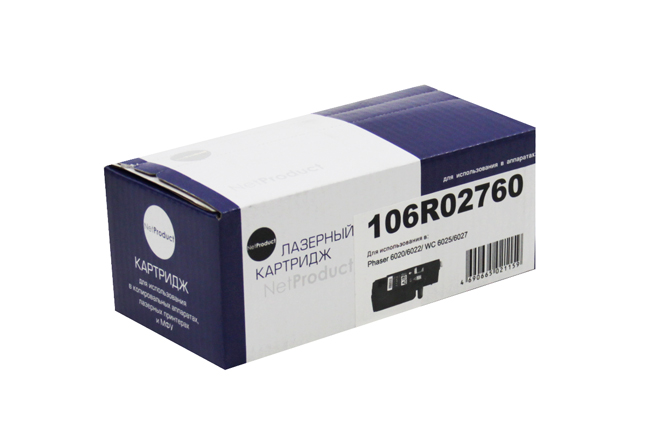 Тонер-картридж NetProduct (N-106R02760) для Xerox Phaser 6020/6022/WC 6025/6027, C, 1K (NetProduct)