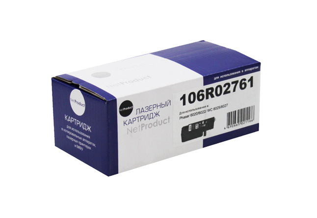 Тонер-картридж NetProduct (N-106R02761) для Xerox Phaser 6020/6022/WC 6025/6027, M, 1K (NetProduct)