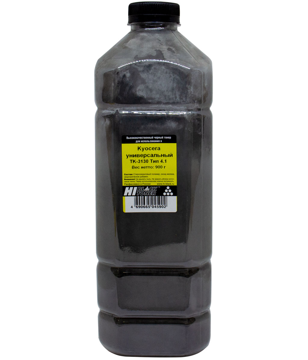 Тонер Hi-Black Универсальный для Kyocera TK-3130, Тип 4.1, Bk, 900 г, канистра (Hi-Black)