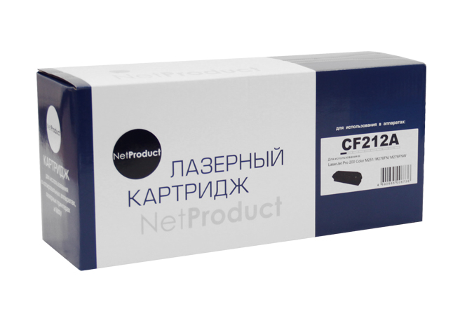 Картридж NetProduct (N-CF212A) для HP CLJ Pro 200 M251/MFPM276, №131A, Y, 1,8K (NetProduct)