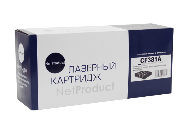Картридж NetProduct (N-CF381A) для HP CLJ Pro MFP M476dn/dw/nw, №312A, C, 2,7K (NetProduct)