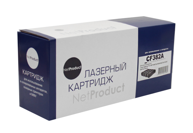 Картридж NetProduct (N-CF382A) для HP CLJ Pro MFP M476dn/dw/nw, №312A, Y, 2,7K (NetProduct)
