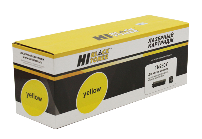 Тонер-картридж Hi-Black (HB-TN-230Y) для Brother HL-3040CN/3070CW/MFC9010CN/9120, Y, 1,4K (Hi-Black)
