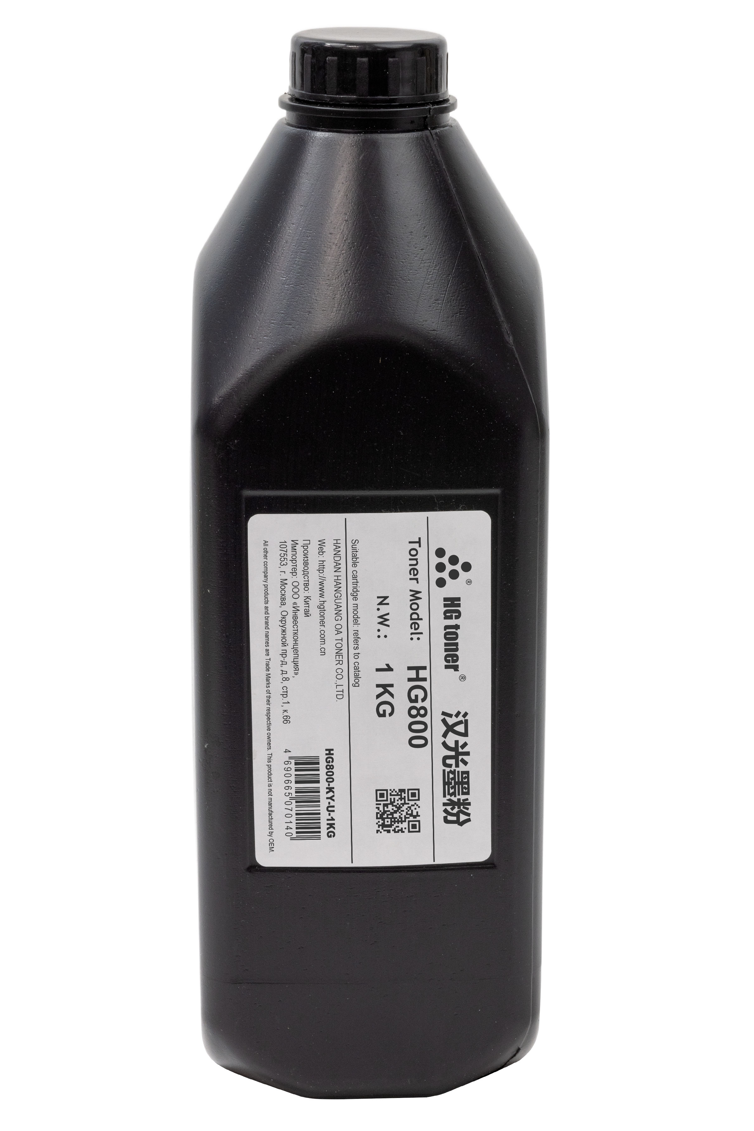 Тонер HANDAN (HG800) универсальный для Kyocera TK-1150/TK-1160/TK-1170, Bk, 1кг, флакон